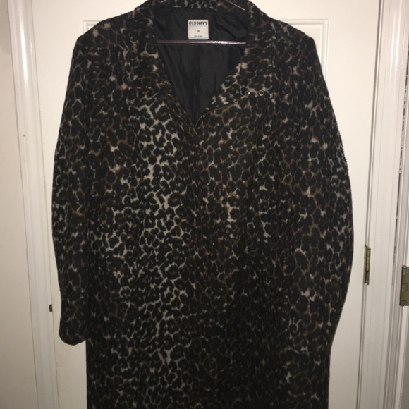 Old Navy Jackets & Blazers - Old Navy Leopard Print Pea Coat